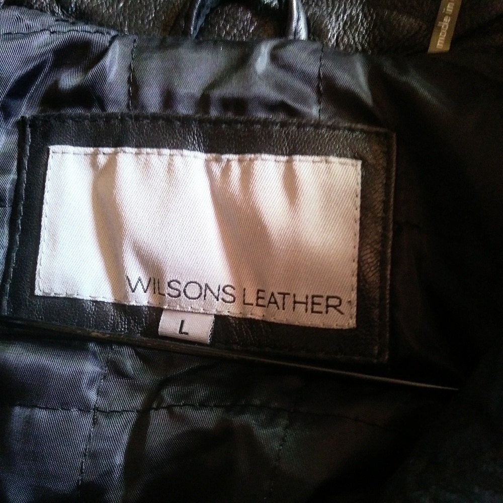 Wilsons Leather Mens Blk Leather Jacket